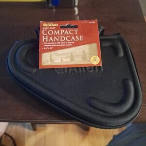 NOS Allen Molded Compact Handgun Case Black Hard 8.5"X 6.5" 76-85